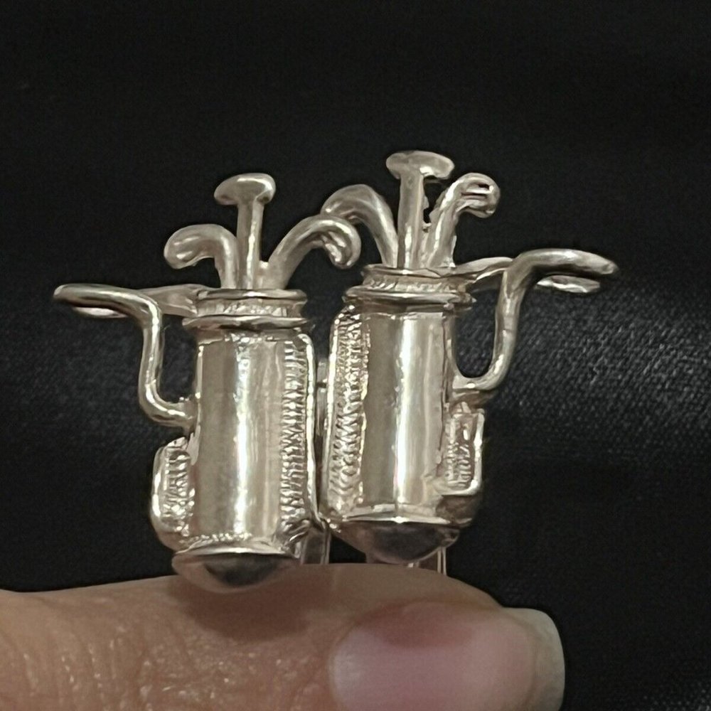 MEN'S GOLF CLUB CUFFLINKS STERLING
